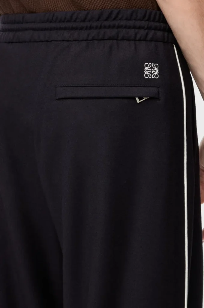 Drawstring trousers in wool Navy Blue Drawstring trousers in wool Navy Blue