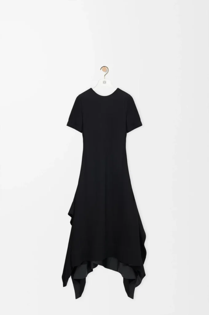 Dress in stretch viscose Black