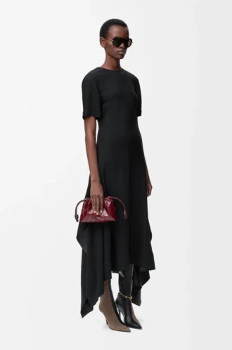 Dress in stretch viscose Black