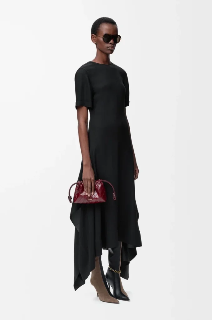 Dress in stretch viscose Black