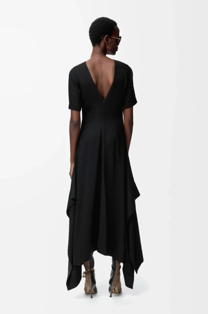 Dress in stretch viscose Black