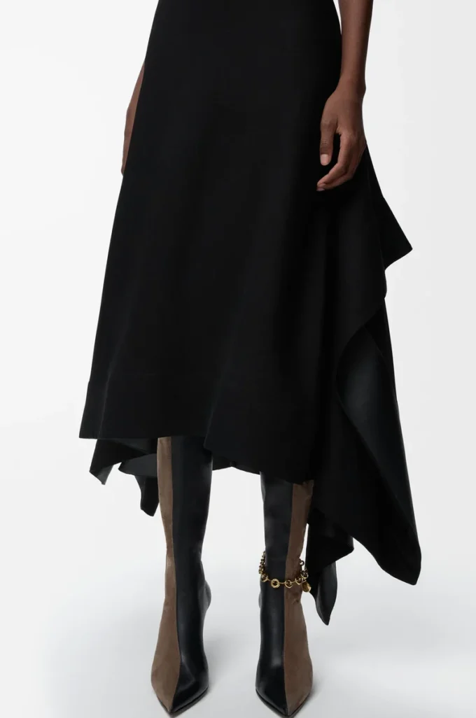 Dress in stretch viscose Black
