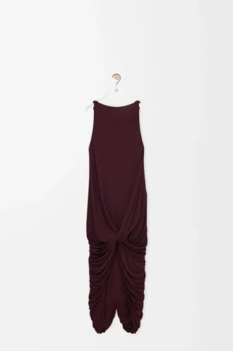 Dress in viscose Burgundy