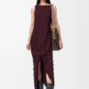 Dress in viscose Burgundy Dress in viscose Burgundy