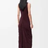 Dress in viscose Burgundy Dress in viscose Burgundy