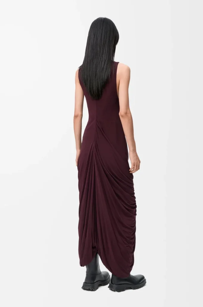 Dress in viscose Burgundy Dress in viscose Burgundy