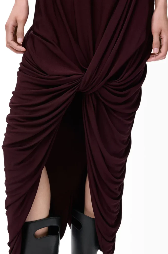 Dress in viscose Burgundy Dress in viscose Burgundy