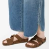Ease Buckle slide in suede Brown