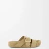 Ease Buckle slide in suede Sahara