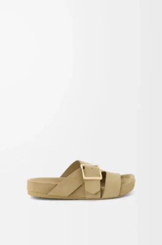 Ease Buckle slide in suede Sahara