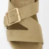 Ease Buckle slide in suede Sahara