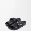 Ease Buckle slide in vegetable-tanned calfskin Black Ease Buckle slide in vegetable-tanned calfskin Black