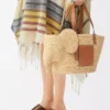 Elephant basket in raffia and calfskin Natural/Tan Elephant basket in raffia and calfskin Natural/Tan