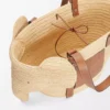 Elephant basket in raffia and calfskin Natural/Tan Elephant basket in raffia and calfskin Natural/Tan
