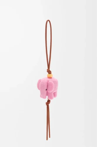 Elephant charm in felt and calfskin Candy