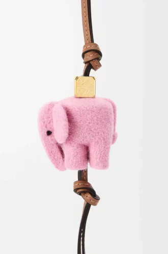Elephant charm in felt and calfskin Candy
