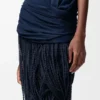 Embellished dress in viscose Navy Blue Embellished dress in viscose Navy Blue