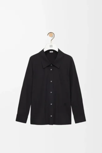 Embellished shirt in cotton Black