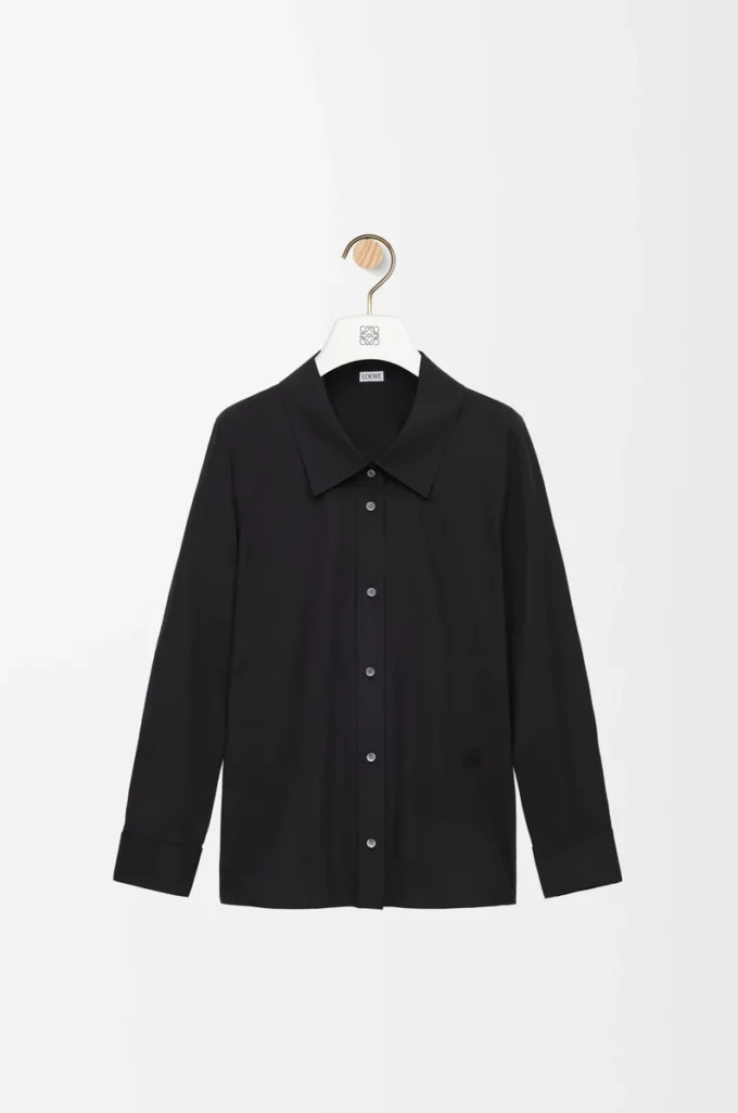 Embellished shirt in cotton Black Embellished shirt in cotton Black