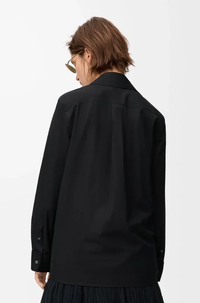 Embellished shirt in cotton Black Embellished shirt in cotton Black