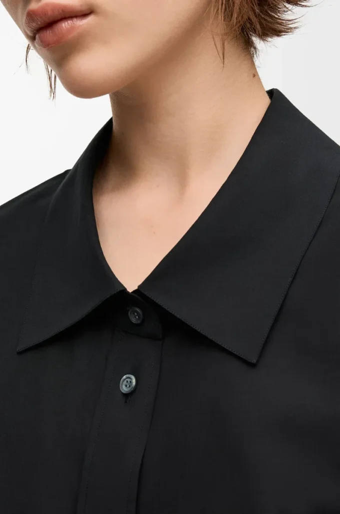 Embellished shirt in cotton Black Embellished shirt in cotton Black