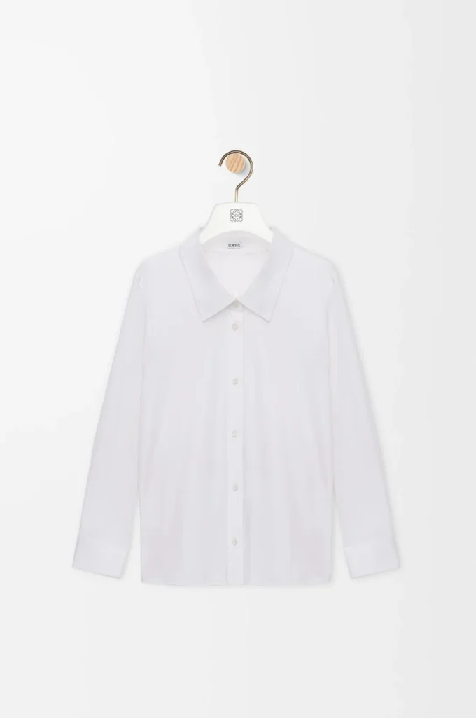 Embellished shirt in cotton White