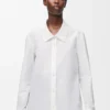 Embellished shirt in cotton White