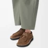 Faro lace-up in suede calfskin Brown Faro lace-up in suede calfskin Brown