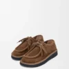 Faro lace-up in suede calfskin Brown Faro lace-up in suede calfskin Brown