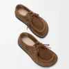 Faro lace-up in suede calfskin Brown Faro lace-up in suede calfskin Brown
