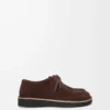 Faro lace-up in suede calfskin Dark Brown Faro lace-up in suede calfskin Dark Brown