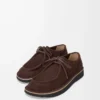 Faro lace-up in suede calfskin Dark Brown Faro lace-up in suede calfskin Dark Brown