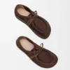 Faro lace-up in suede calfskin Dark Brown Faro lace-up in suede calfskin Dark Brown