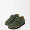 Faro lace-up in suede calfskin Sage Faro lace-up in suede calfskin Sage