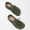 Faro lace-up in suede calfskin Sage Faro lace-up in suede calfskin Sage