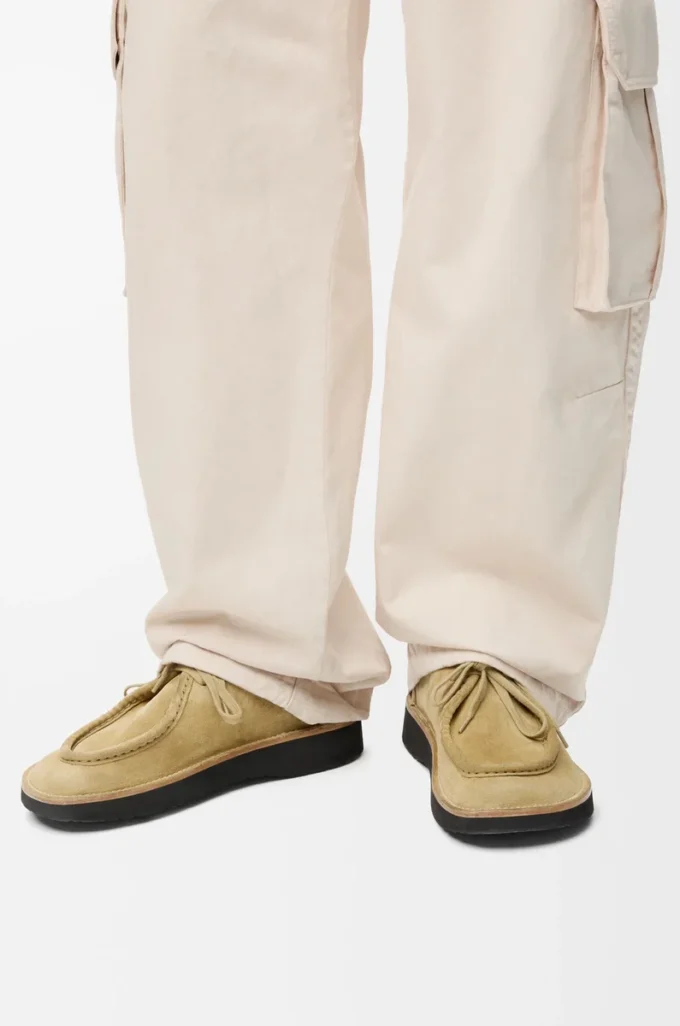Faro lace-up in suede calfskin Sahara Faro lace-up in suede calfskin Sahara