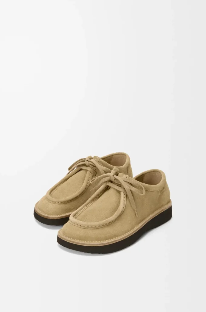Faro lace-up in suede calfskin Sahara Faro lace-up in suede calfskin Sahara