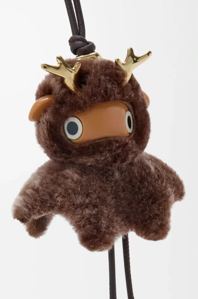 Fawnie charm in shearling Brown Fawnie charm in shearling Brown