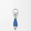Fish keyring bottle opener Silver/Seaside Blue