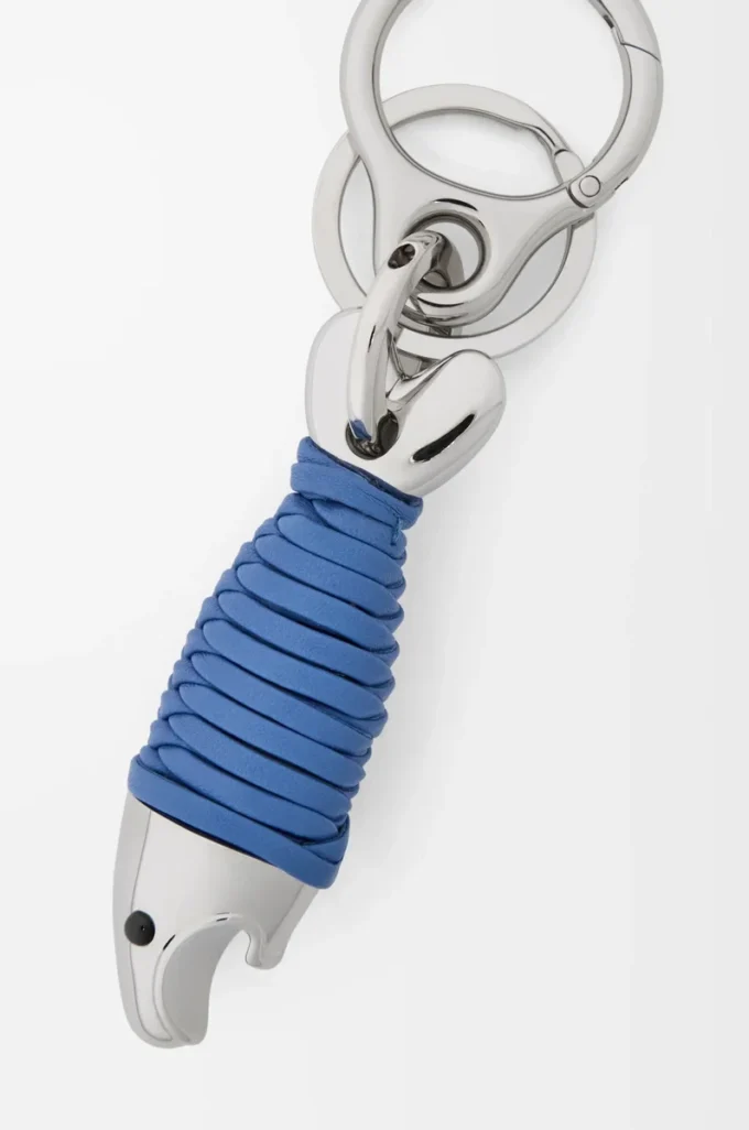 Fish keyring bottle opener Silver/Seaside Blue