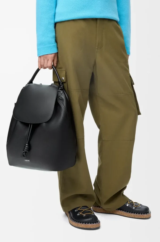 Flamenco backpack in shiny supple calfskin Black Flamenco backpack in shiny supple calfskin Black