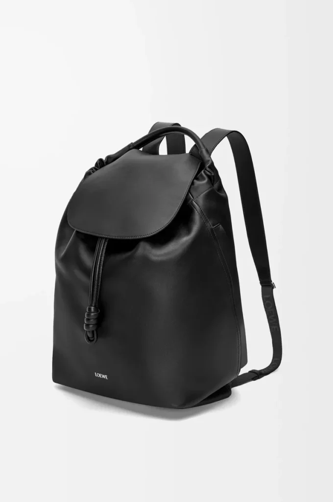Flamenco backpack in shiny supple calfskin Black Flamenco backpack in shiny supple calfskin Black