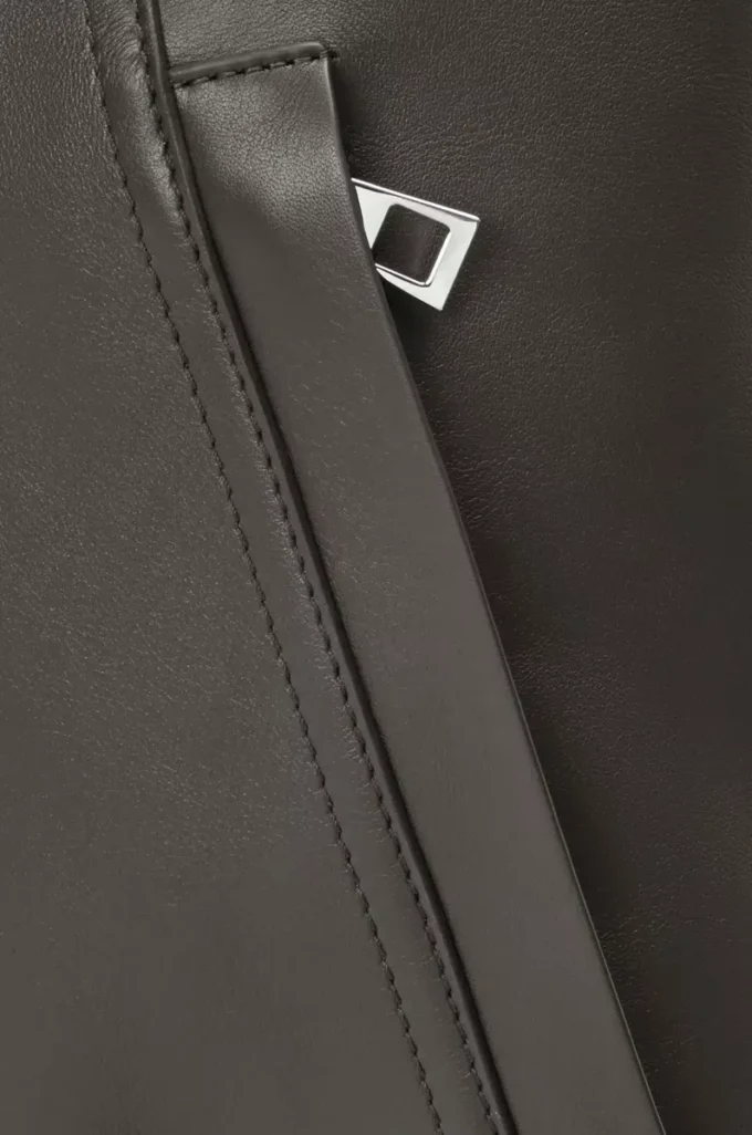 Flamenco backpack in shiny supple calfskin Dark Grey Flamenco backpack in shiny supple calfskin Dark Grey
