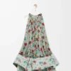 Flamenco dress in viscose Green/Red Flamenco dress in viscose Green/Red