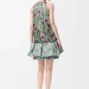 Flamenco dress in viscose Green/Red Flamenco dress in viscose Green/Red
