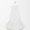 Flamenco dress in viscose White Flamenco dress in viscose White