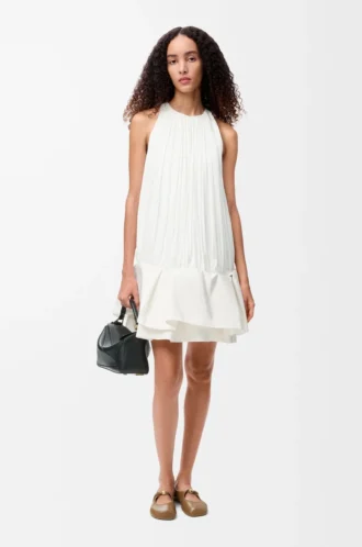 Flamenco dress in viscose White