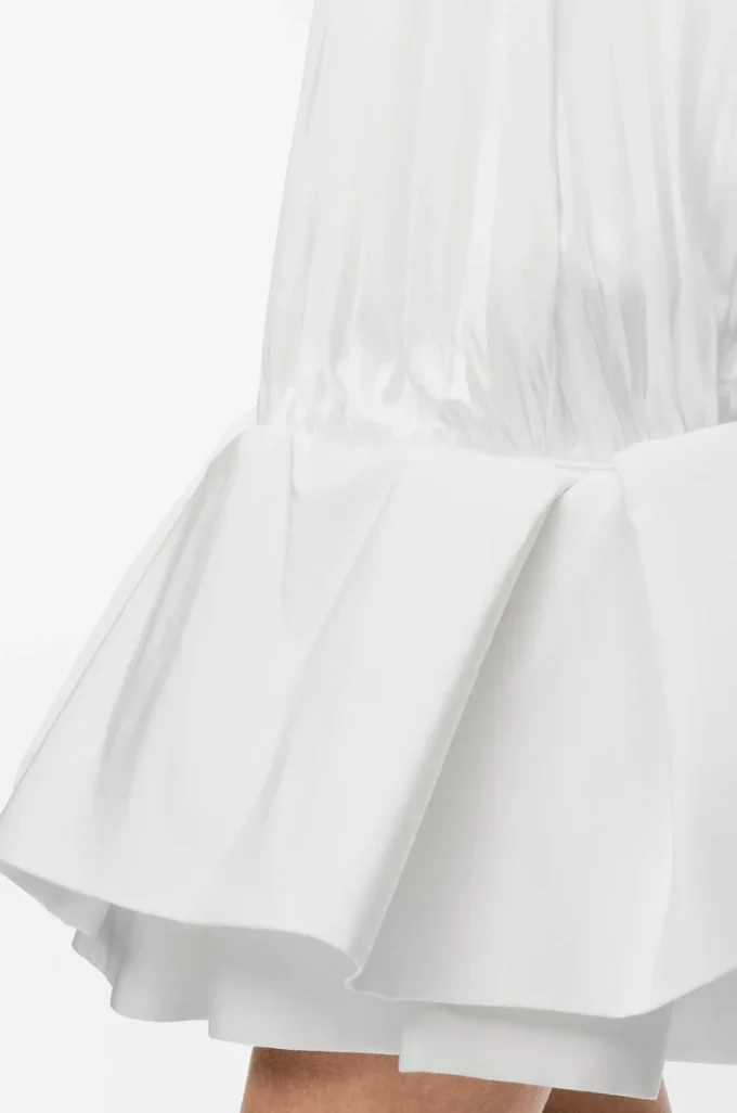 Flamenco dress in viscose White Flamenco dress in viscose White
