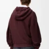 Flamenco hoodie in cotton and cashmere Dark Burgundy Flamenco hoodie in cotton and cashmere Dark Burgundy