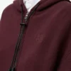 Flamenco hoodie in cotton and cashmere Dark Burgundy Flamenco hoodie in cotton and cashmere Dark Burgundy